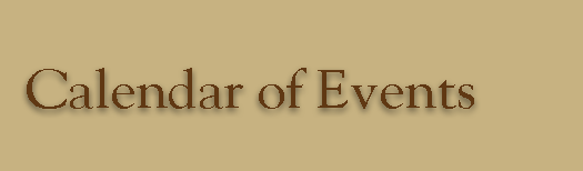 Calendar of Events